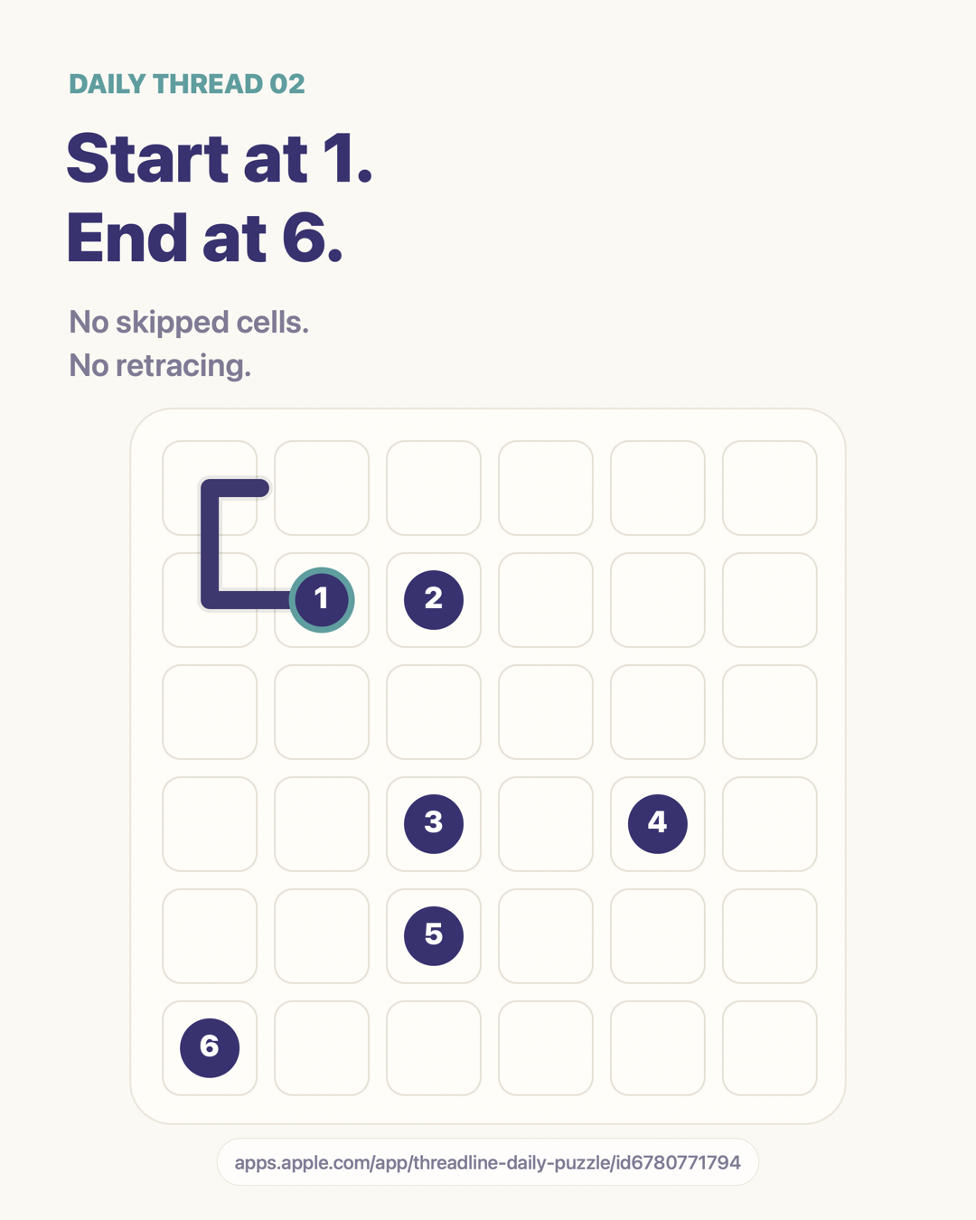 Daily Thread 02 Threadline puzzle prompt.