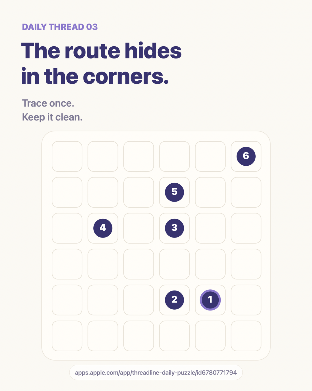Daily Thread 03 Threadline puzzle prompt.