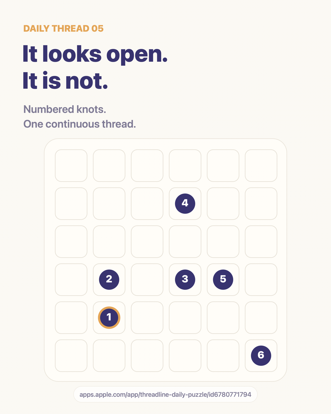Daily Thread 05 Threadline puzzle prompt.