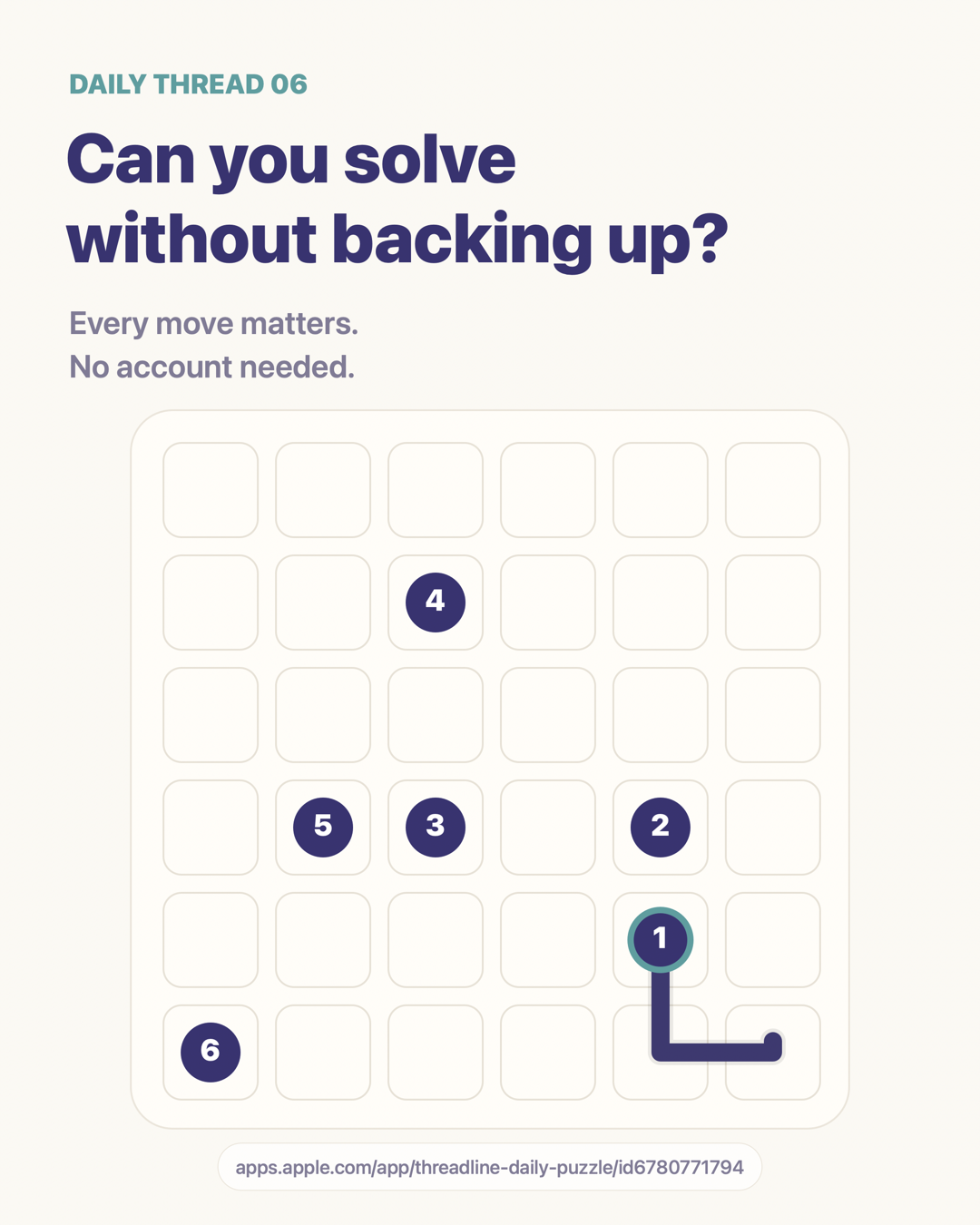Daily Thread 06 Threadline puzzle prompt.