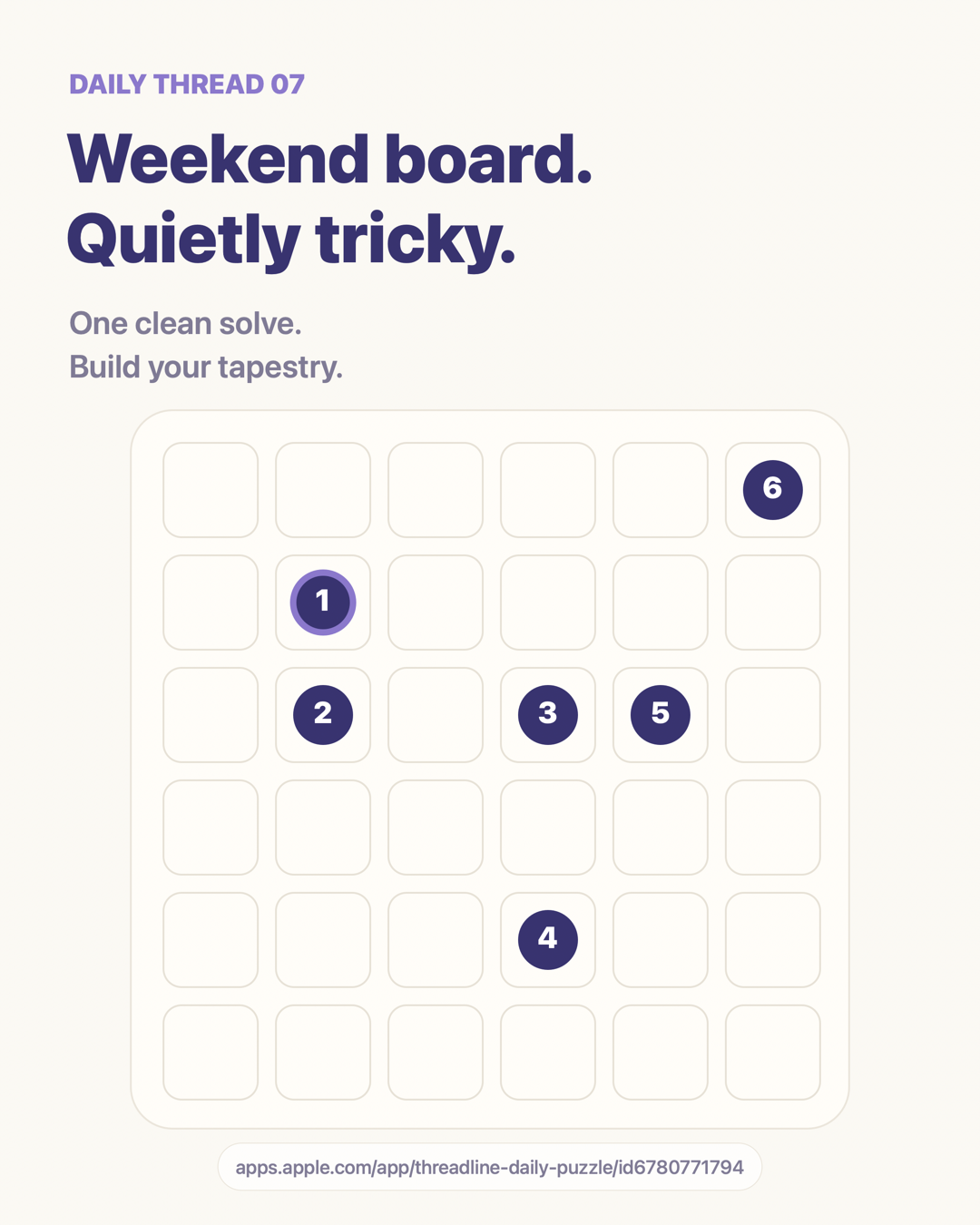 Daily Thread 07 Threadline puzzle prompt.