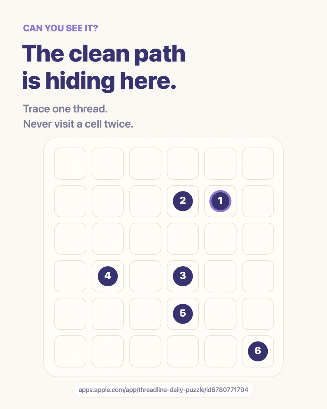 Threadline hidden path card.